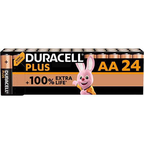 Duracell Plus AA Alkaline Batteries Pack of 24