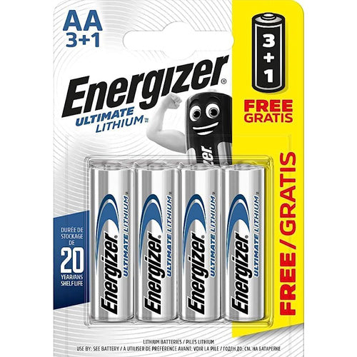 Energizer Ultimate Lithium AA Batteries Pack of 4