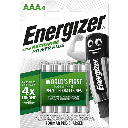 Energizer 700MAh AAA Rechargeable Batteries Pack of 4